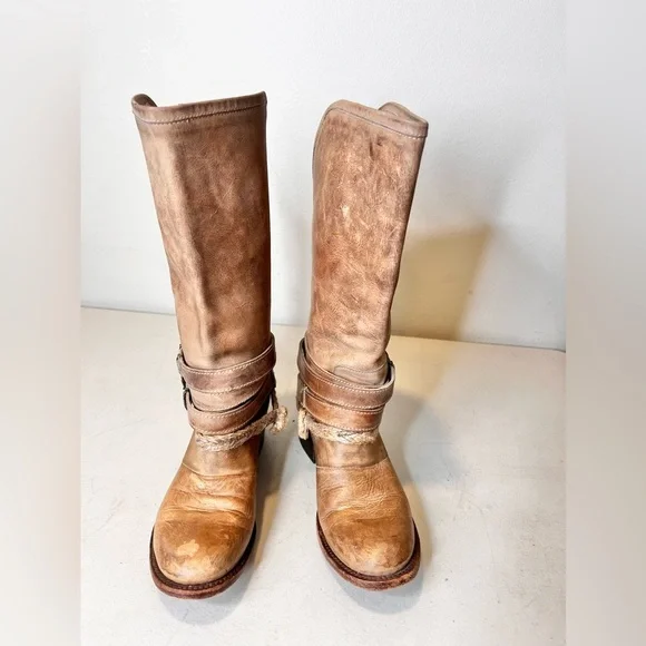 Freebird By Steven Women’s Drove Sz 6 Leather Distressed Brown Boots Western - Picture 3 of 9